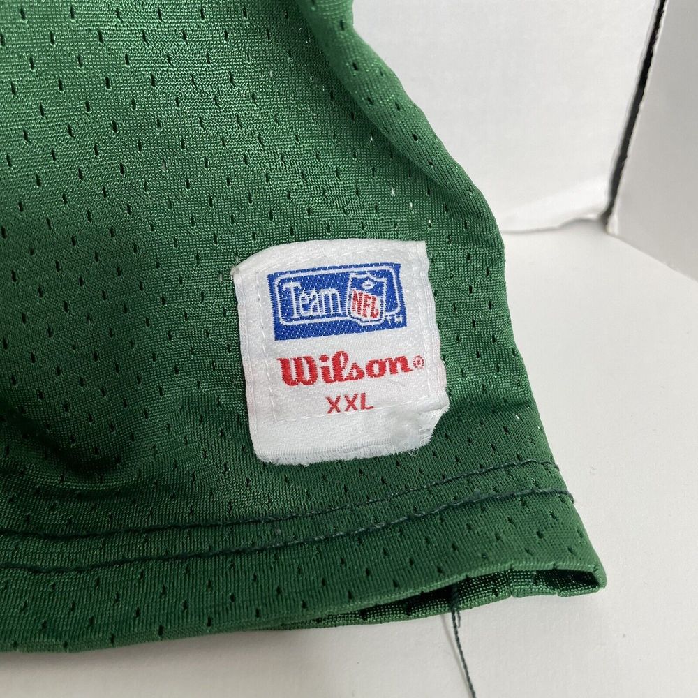 Vintage Brett Favre Jersey, Green Bay Packers, 2XL, Wilson, Green, - Picture 3 of 8